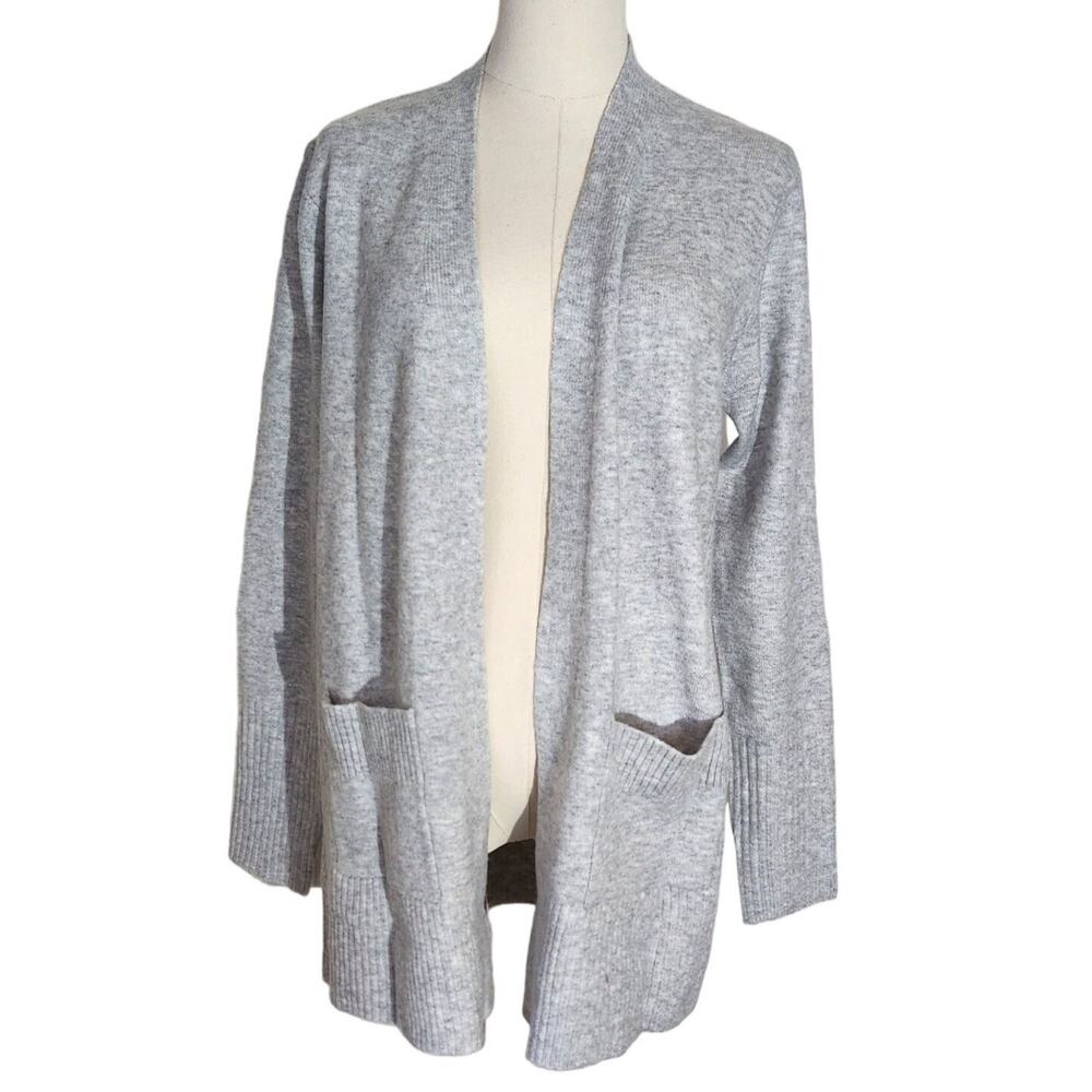 Love Ellie Light Grey Long Sleeve Cardigan With Pockets Women's Size M